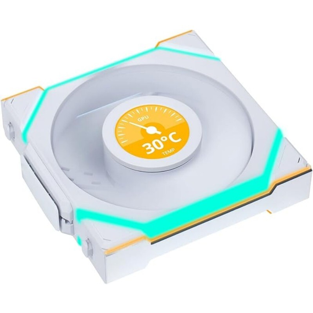 Вентилятор для корпуса Lian-Li Uni Fan SL Wireless 120 LCD Reverse ARGB белый 4-pin 31дБ