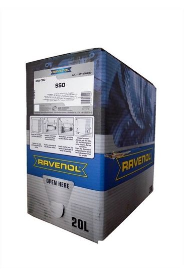 SSO 0W-30 RAVENOL Моторное масло ecobox 20 Литров