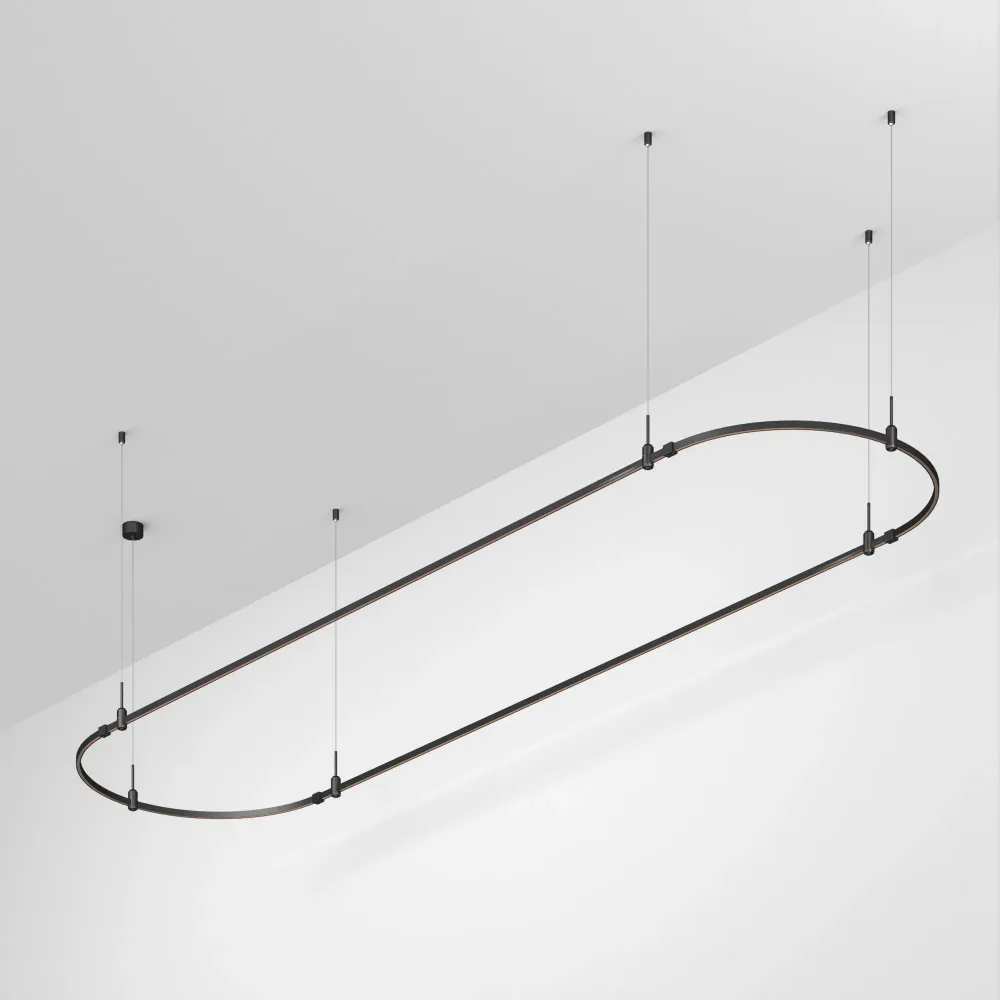 Основание ART-APRIORI-OVAL-HANG-4000x1000 (BK) (Arlight, IP20 Металл, 3 года)