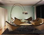 кресло coconut armchair ( кожа) (by Steel Arts)