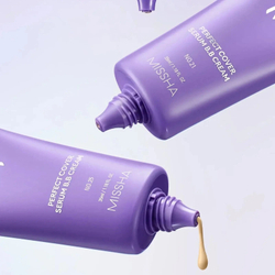 Missha M Perfect Cover Serum BB Cream, SPF50+/PA++++ тон 21 тональный BB крем с антивозрастной сывороткой для сияния кожи