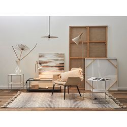 Панно декоративное с ручной росписью By Feel, 80х80 см, бежевое