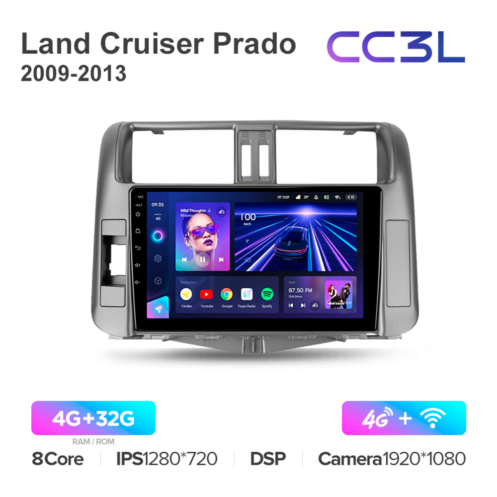 Teyes CC3L 9"для Toyota Land Cruiser Prado 2009-2013