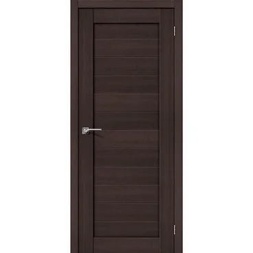 Межкомнатная дверь экошпон Bravo Порта-21 wenge veralinga глухая