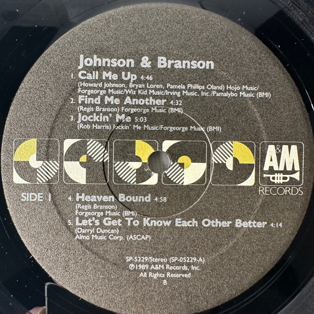 Johnson & Branson ‎– Johnson & Branson (США 1989г.)