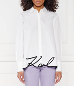 Рубашка karl hem signature shirt Karl Lagerfeld - белый(236W1606)
