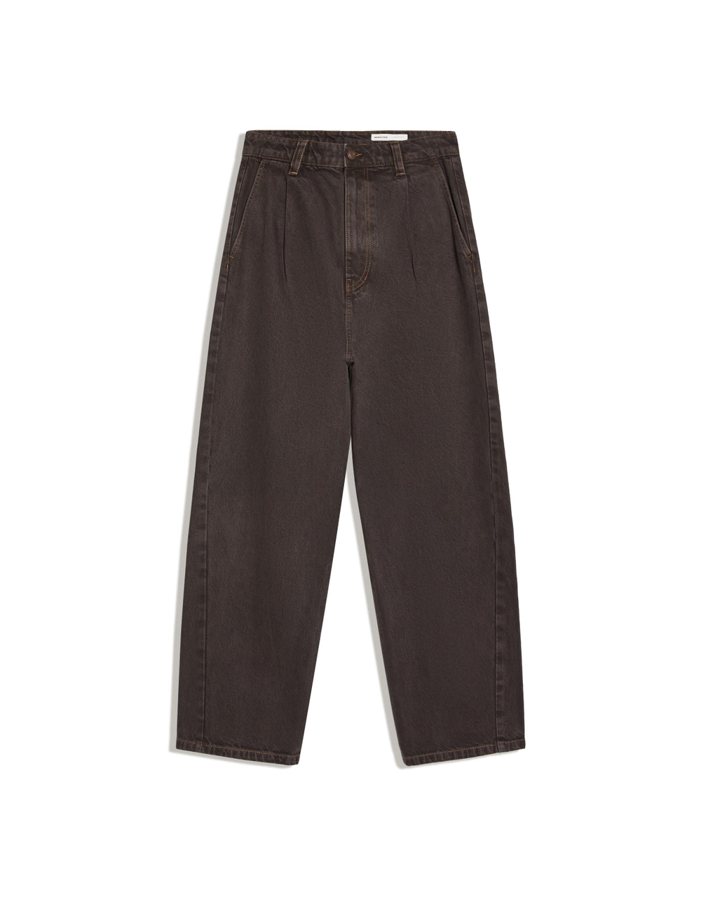 Мужские широкие джинсы wide leg с вытачками - BERSHKA