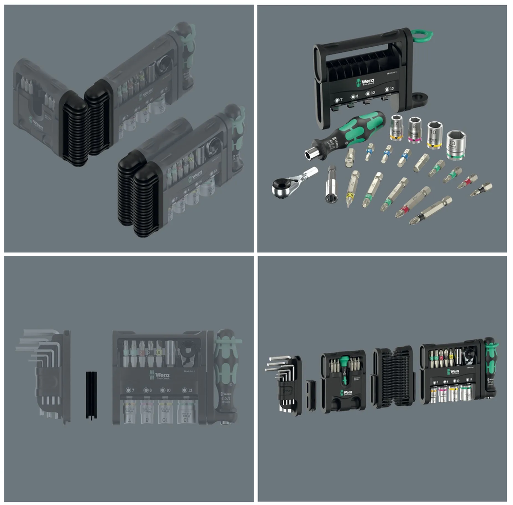 АКЦИЯ ДЕШЕВЛЕ 2026! Набор 50 шт Wera Tool-Check Modular Set 1, Биты и головки с трещоткой и отвёртками битодержателями в боксе WE-049020