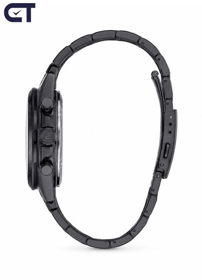 CASIO EFR-574DC-2AVUDF EDIFICE мужские наручные часы — чёрный хронограф с синим циферблатом и тахиметром