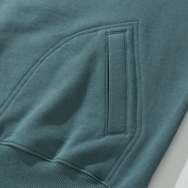 Худи PUFF Half Zip Серо-Зеленый - фото 6