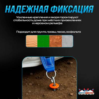 Надувная подушка «AirPit» для приземлений и отработки трюков, 4×4×1,5 м