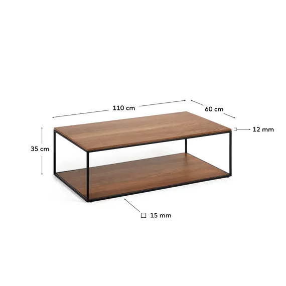 Журнальный столик Yoana 110x60 см, орех
