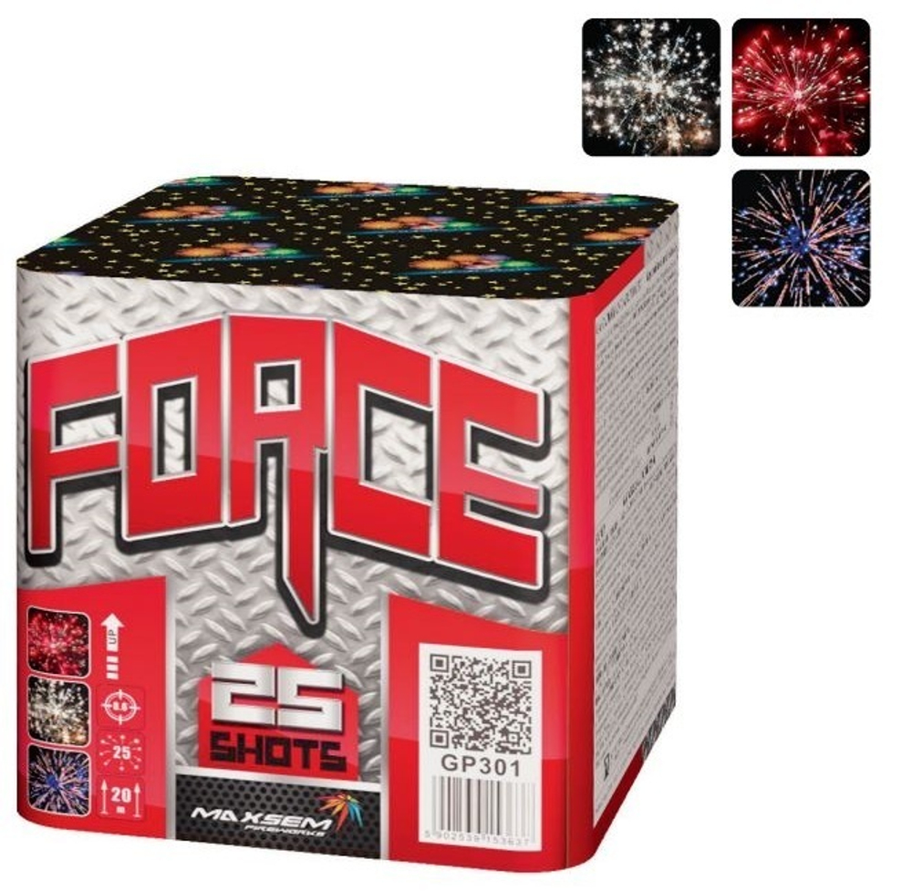 Батарея салютов "Force" GP301 25 залпов * 0.6"
