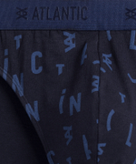 Мужские трусы слипы спорт Atlantic, набор 3 шт., хлопок, темно-голубые + голубые + темно-синие, 3MP-161