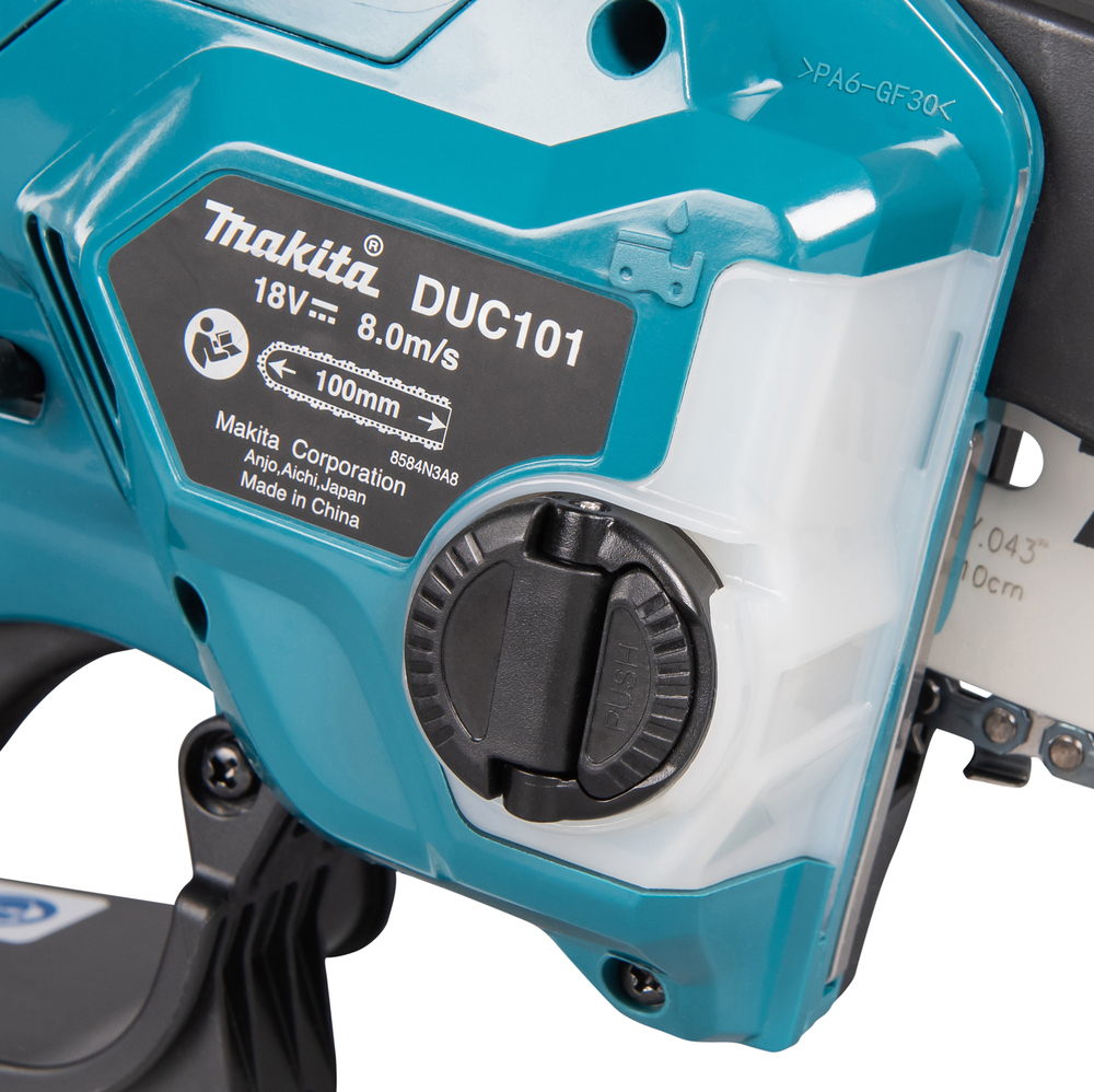 Пила цепная аккум. LXT BL 18В, 320Вт,4"/10см, 0,325", 1,1мм, 8м/с, XPT Makita DUC101Z