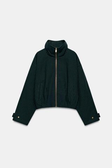 ZARA БОМБЕР В КЛЕТКУ, ХАКИ