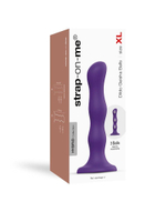 Фиолетовая насадка Strap-On-Me Dildo Geisha Balls size XL (Цвет: фиолетовый)