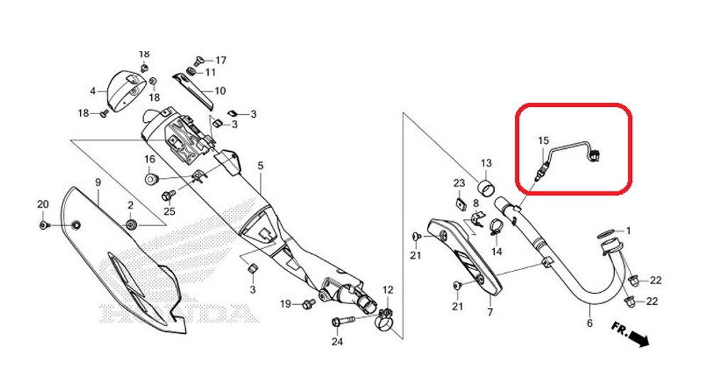 36531-K1T-J11. SENSOR, OXYGEN (NGK). Honda