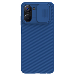 Чехол синего цвета от Nillkin с защитной шторкой для камеры на Realme 10 4G, серия CamShield Case
