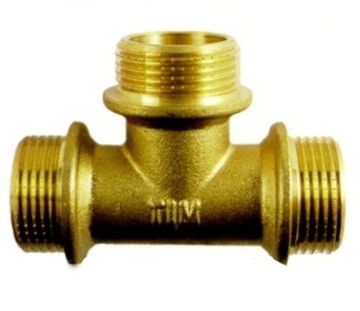 Тройник латунный 1/2" НР-НР-НР TIM
