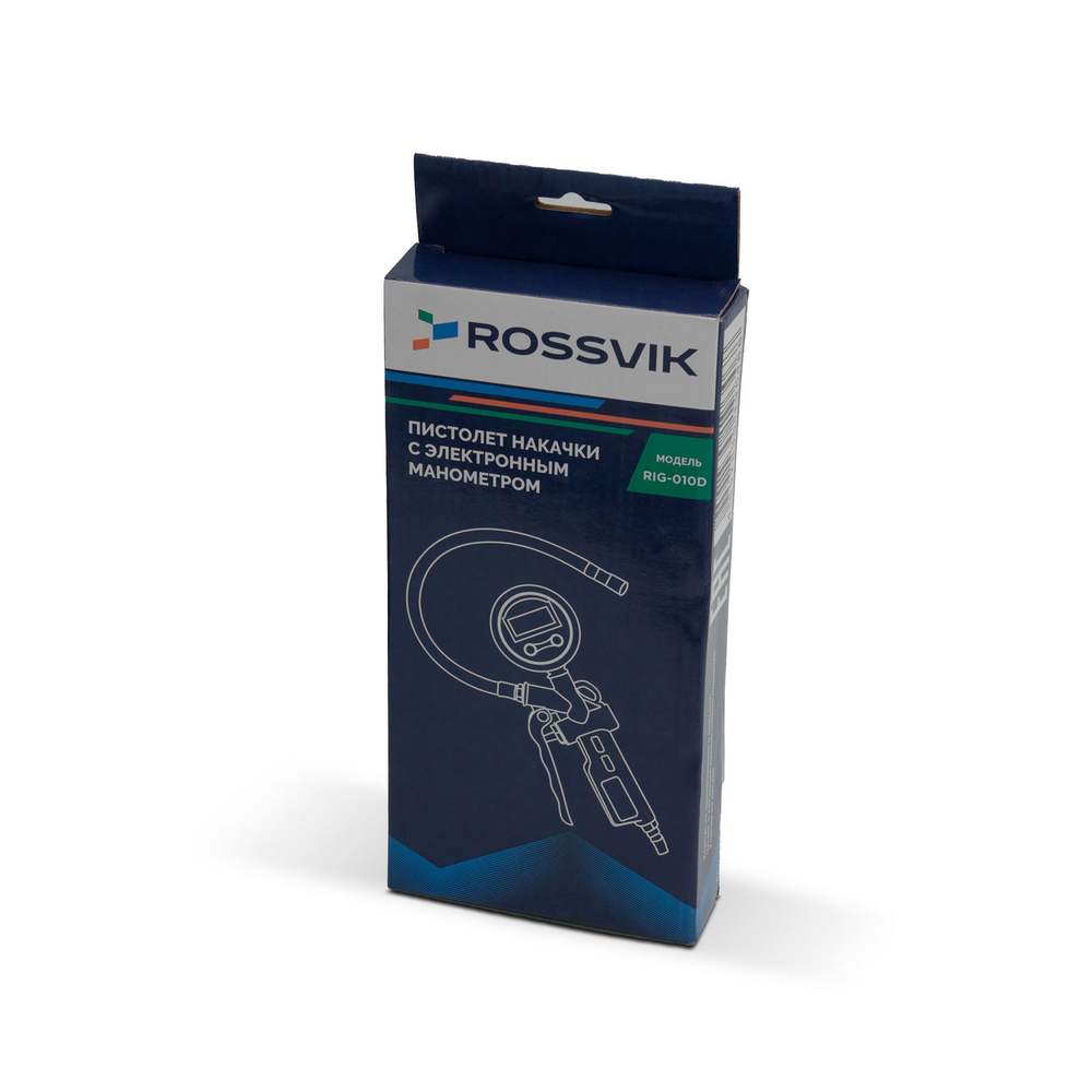 Пистолет накачки ROSSVIK RIG-010D с цифровым манометром, 0-10бар