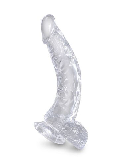 Прозрачный фаллоимитатор 7.5 Cock with Balls - 21,6 см. (Цвет: прозрачный)