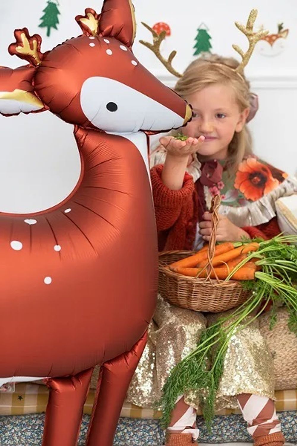 Шар (37''/94 см) Фигура, Лесной Олень, Золотое копытце, 1 шт.