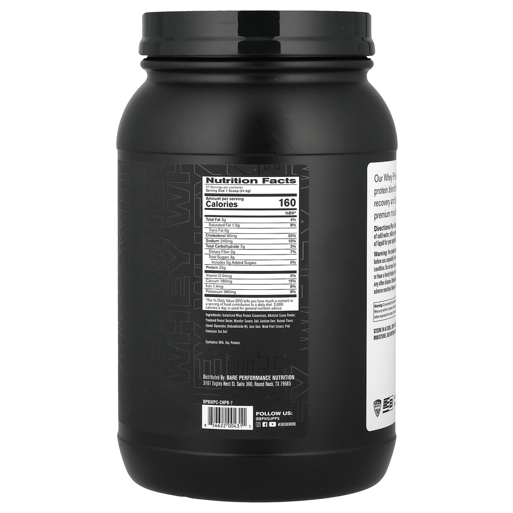 BPN, Whey Protein, шоколадно-арахисовая паста, 1118 г (2 фунта)