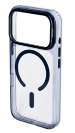 Накладка для i-Phone 17 Pro Max Keephone Magicam MagSnap с подставкой сине-прозрачный