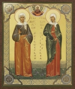 Икона "Матрона Московская и Ксения Петербургская" 10х12 на МДФ-6 (1012-1452)