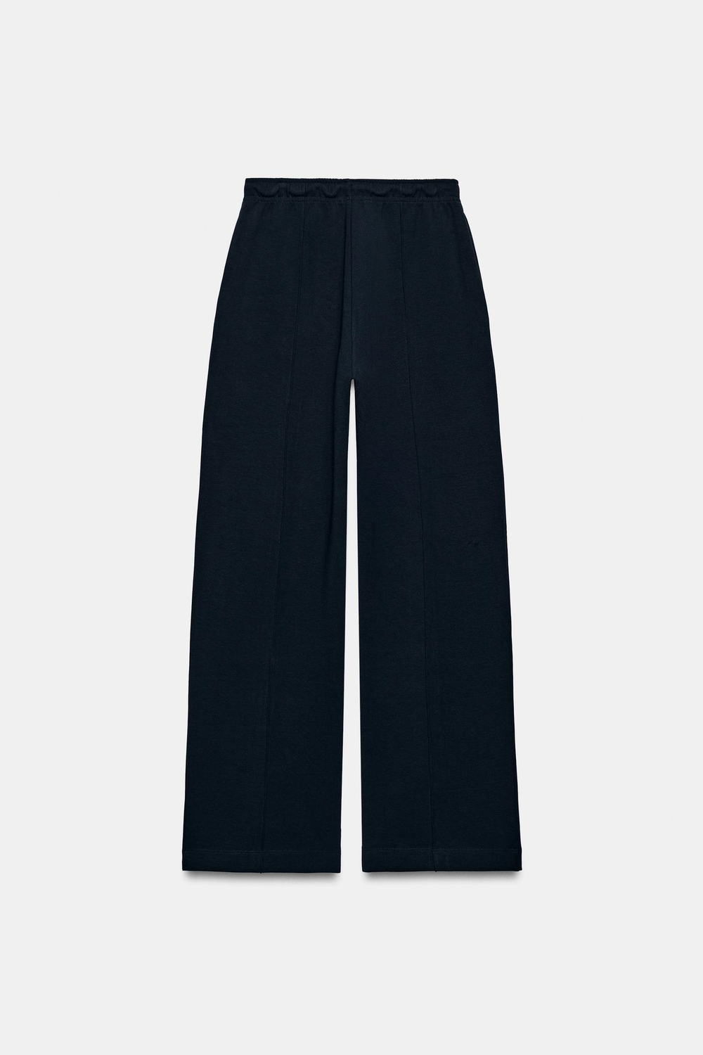ZARA БРЮКИ ИЗ ИНТЕРЛОКА СО ШВАМИ, МОРСКОЙ СИНИЙ
