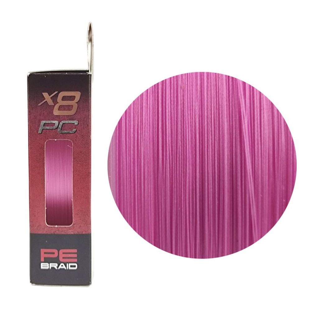 RUZZA Шнур X8 PC 150м Pink 0,185мм 8,2кг/18lb