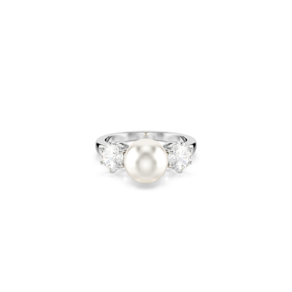 MATRIX:RING 8MM PEARL WHITE/RHS 55
