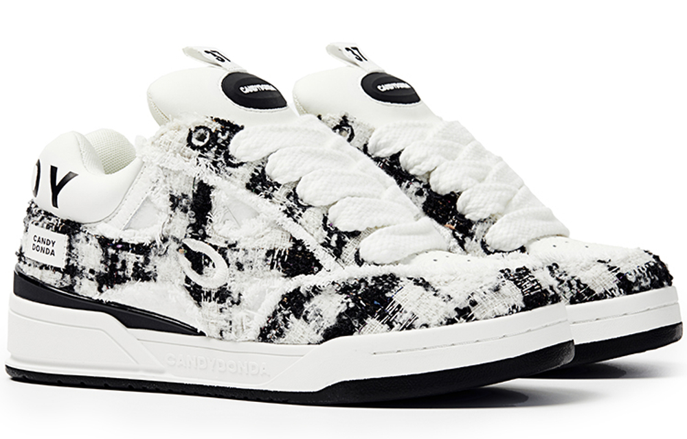 CANDYDONDA Chanel Inspired Stylish Skateboarding Shoes Unisex Black