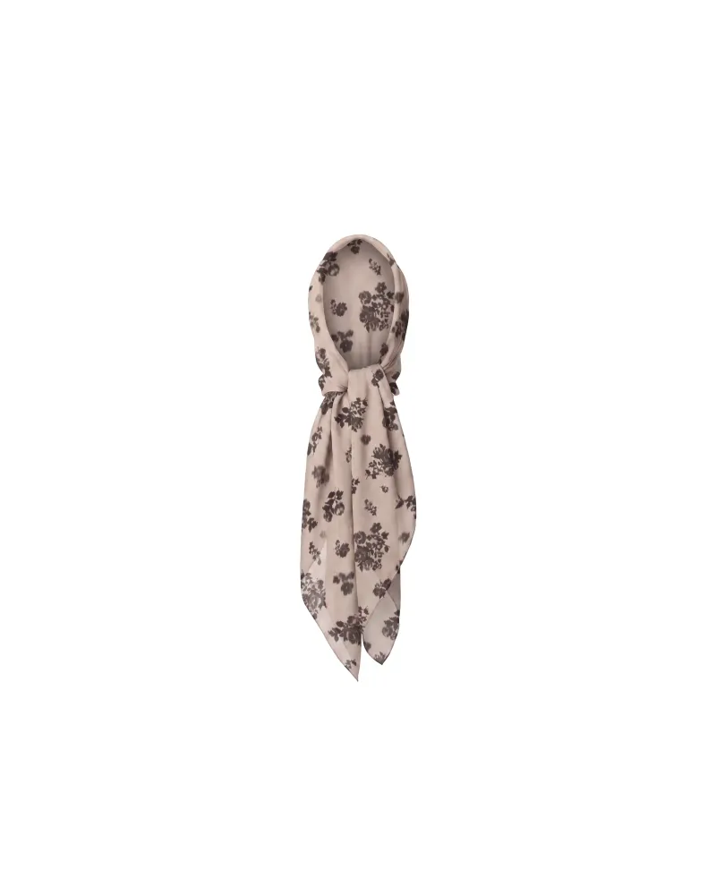 Летиция (Letecia), Косынка из бежевого шифона с шоколадными цветами