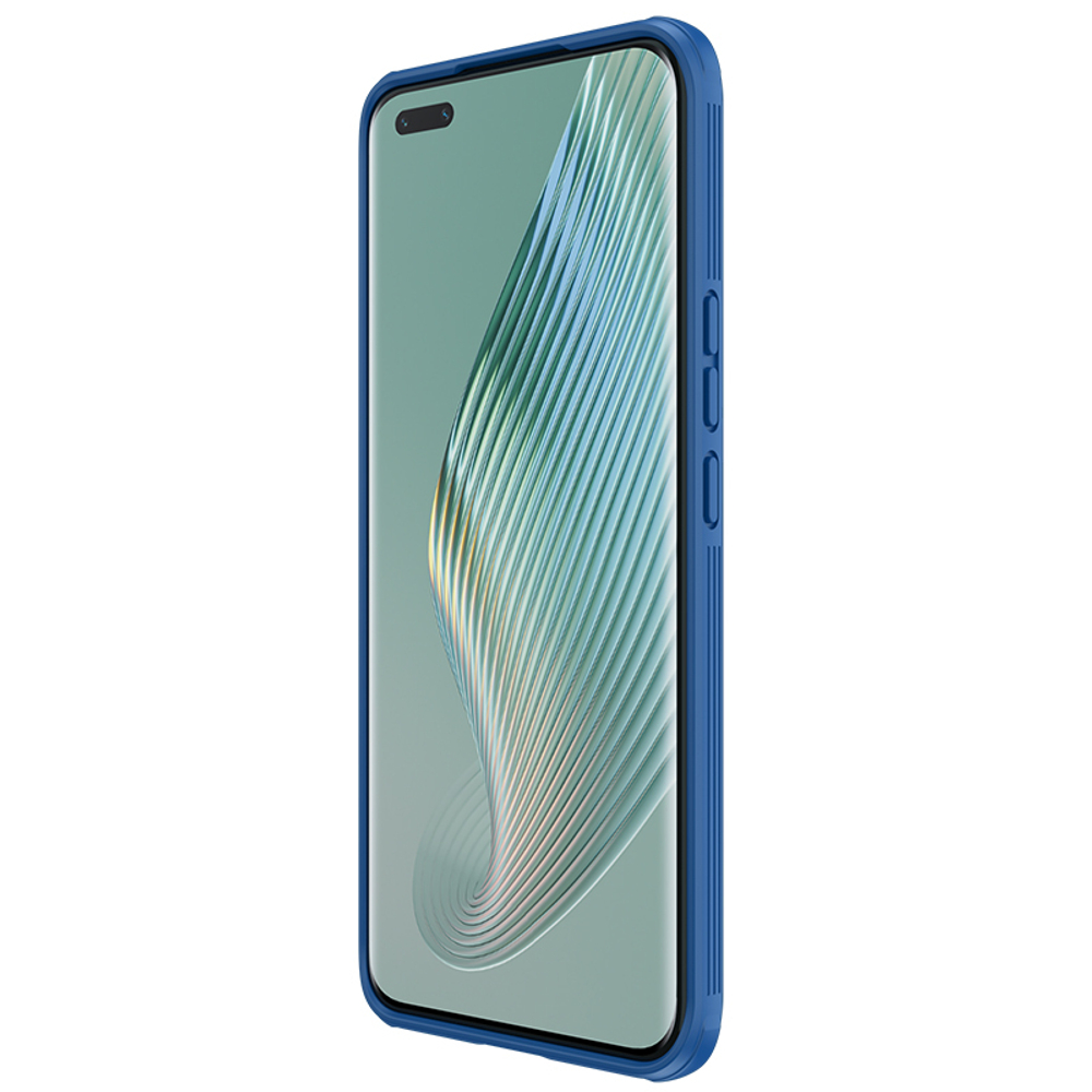 Чехол синего цвета от Nillkin с сдвижной шторкой для камеры на Honor Magic 5 Pro, серия CamShield Pro