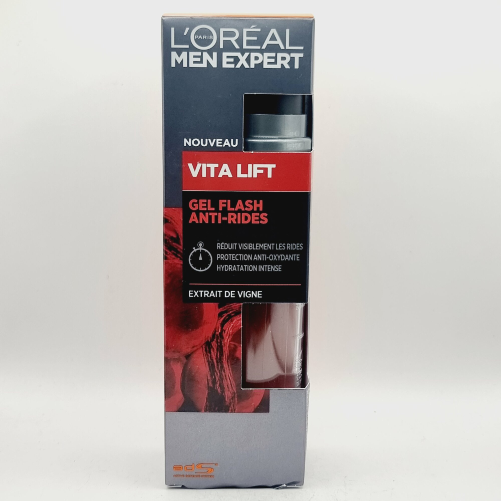 Гель для лица L'Oréal Paris  Vita Lift Men Expert омолаживающий с экстрактом французского вина 50 мл (Франция)