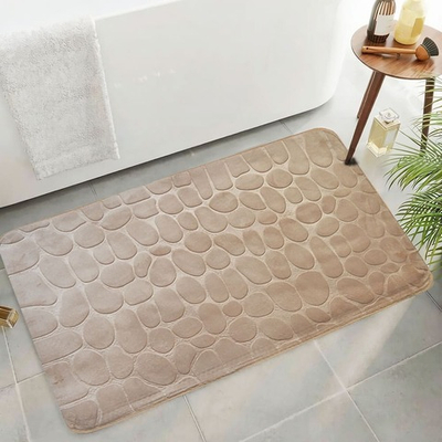 Коврик для ванной Камни 50*80см (кремовый)