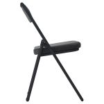 Стул Helmi HL-F06 "Golf", складной, каркас металл черный, экокожа, черный BOX4