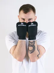 Накладки для каратэ BoyBo BO130, хлопок, черные