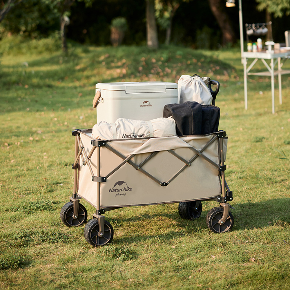 Тележка туристическая Naturehike TC 03 88х53х103 см, 186 л, бежевая