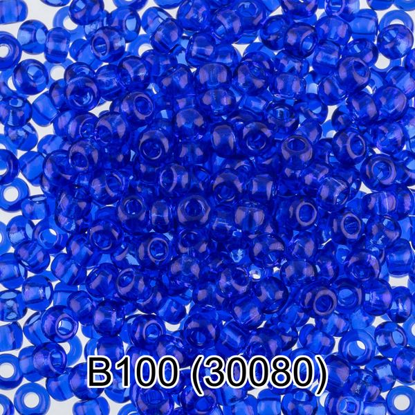 Бисер Gamma 10/0 (2.3 мм), 50 г, B100 васильковый, 30080, круглый 2