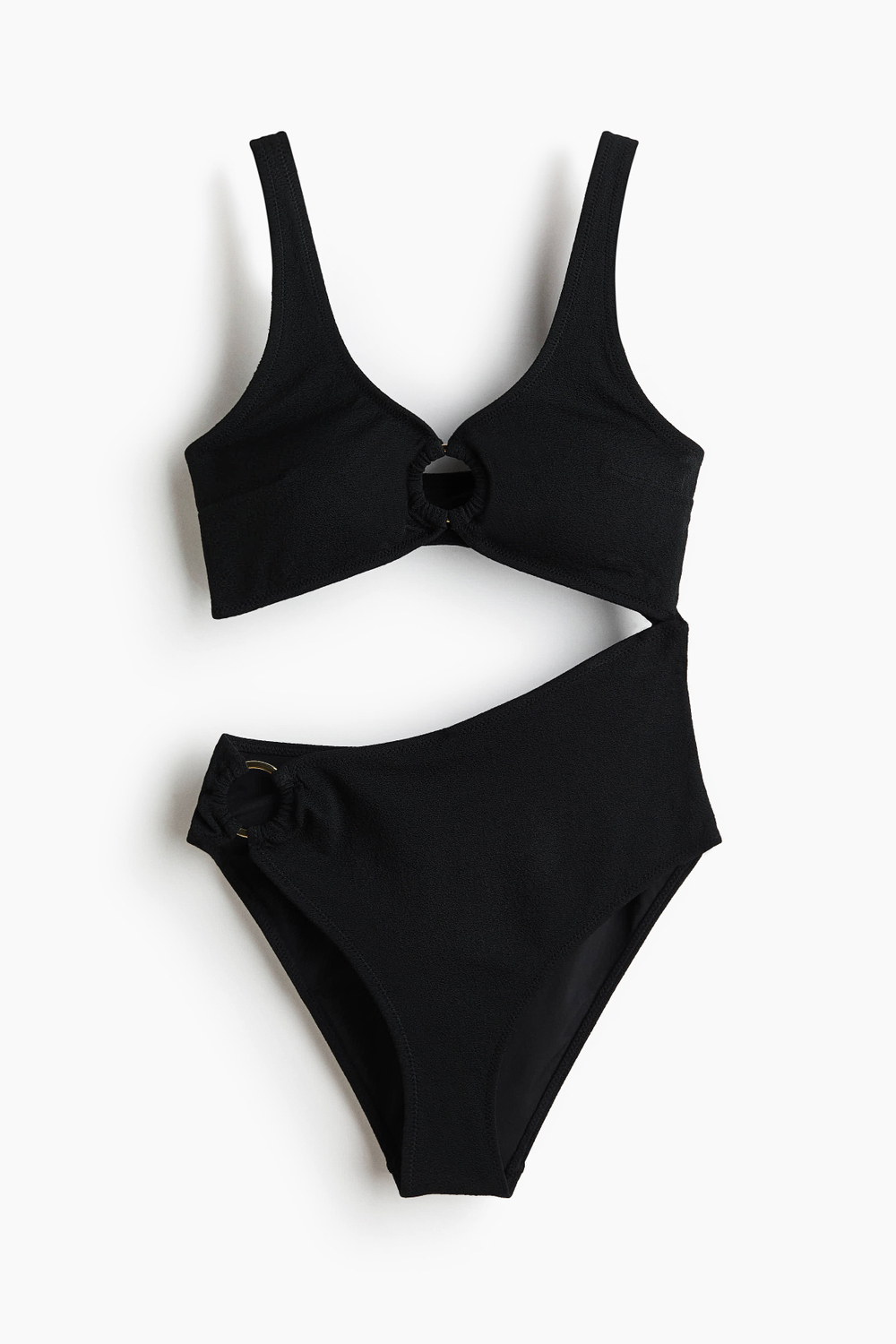 Слитный купальник High Leg с чашками и вырезом - H&M