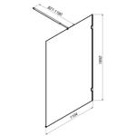 Душевая перегородка 110x195 см AM.PM X-Joy W94UWI-110-F1-BTE