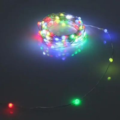 Гирлянда для дома НИТЬ «Magnificent» 20 м 200 ламп LED, прозрачн.пров, более 8 реж, с пультом Д/У, IP-20, RGB (USB)