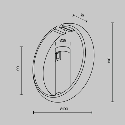 Трековый светильник Зеро / Zero Flarity 3000K 10Вт 180°, TR230-1-10W3K-BS. TM Maytoni