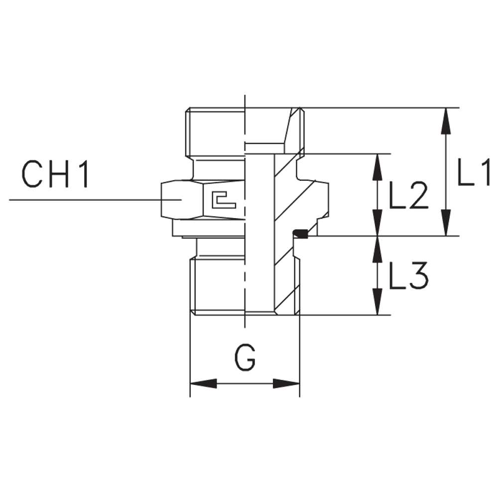 Штуцер FE DS12 BSP 3/8 (корпус)