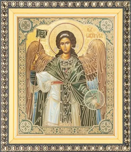 Икона "Архангел Гавриил", вид 2, 10х12 в раме 13х15