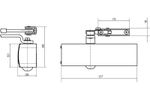 Доводчик GEZE TS-1500 EN 3/4 серебро до 90 кг (-15)