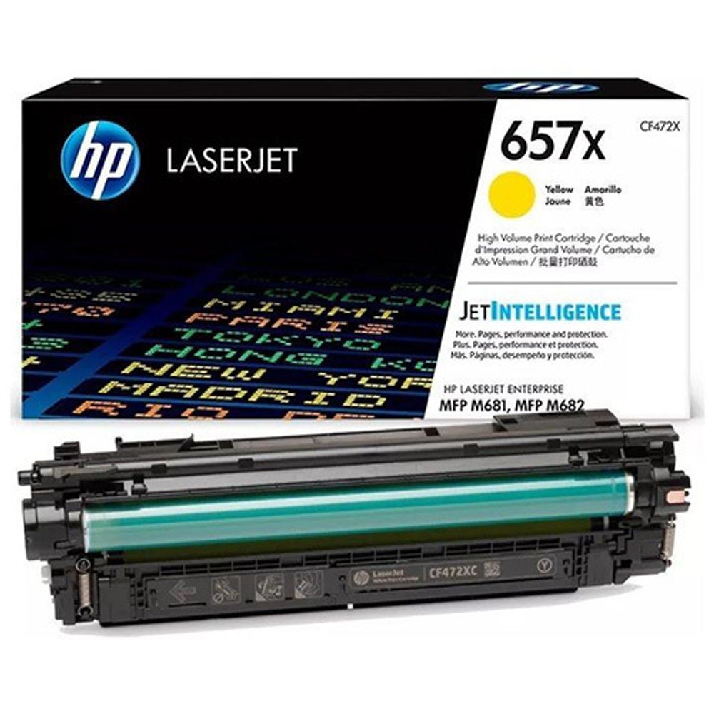 Картридж HP 657X (CF472X) для LaserJet M681/M682 желтый (28K)